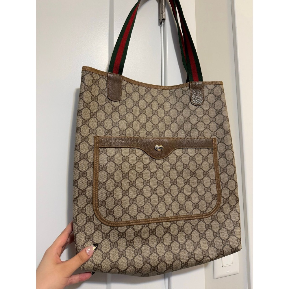 Gucci Vintage Canvas GG Tote